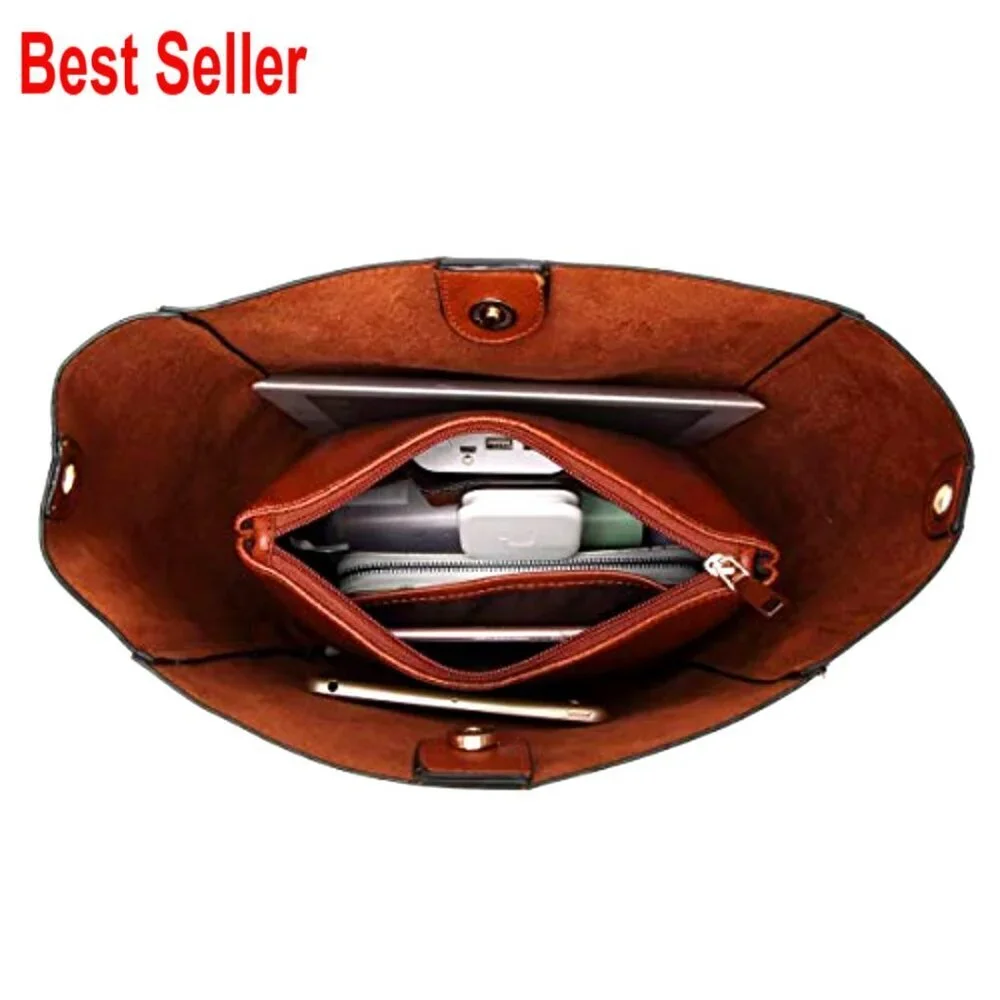 PU Leather Hobo Purse with Adjustable Strap, Zipper Closure